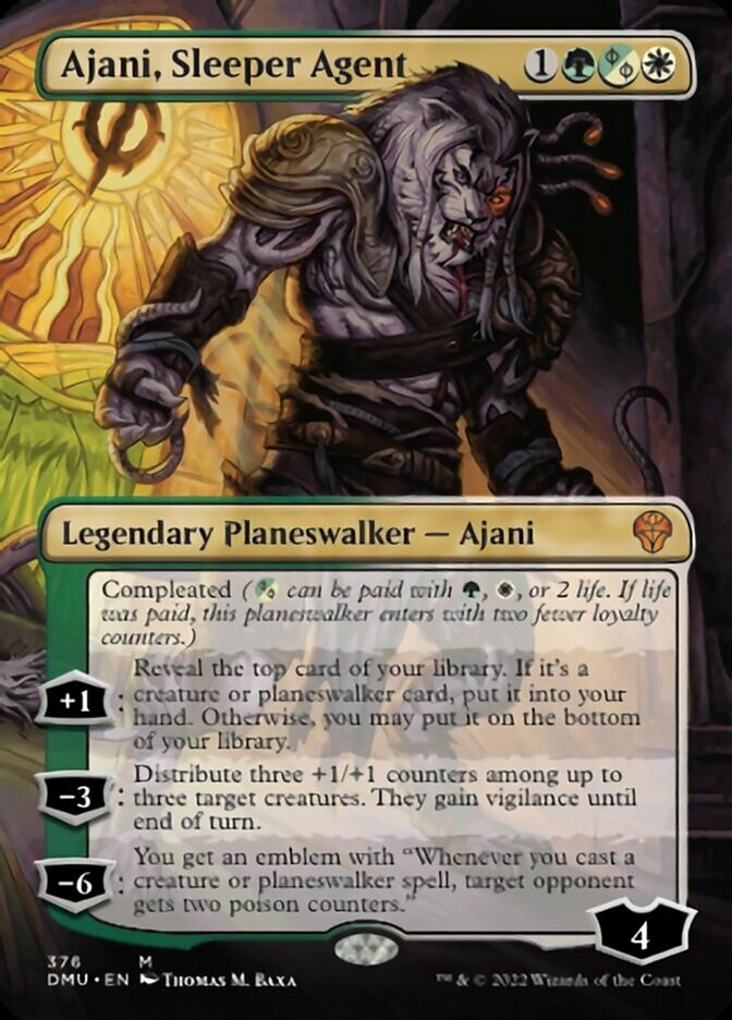 Ajani, Sleeper Agent (Borderless) (376) [Dominaria United] | Dragon's Lair Comics and Fantasy Houston TX