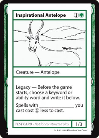 Inspirational Antelope (2021 Edition) [Mystery Booster Playtest Cards] | Dragon's Lair Comics and Fantasy Houston TX