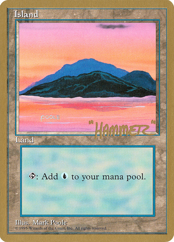 Island (shr369) (Shawn "Hammer" Regnier) [Pro Tour Collector Set] | Dragon's Lair Comics and Fantasy Houston TX