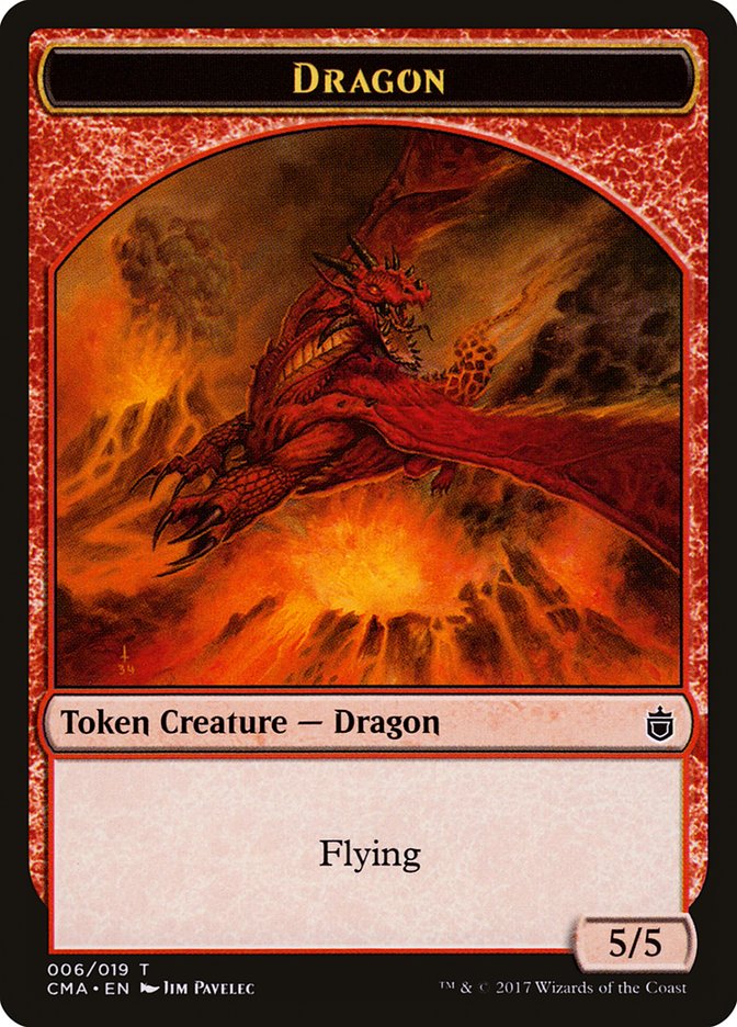 Dragon Token [Commander Anthology Tokens] | Dragon's Lair Comics and Fantasy Houston TX