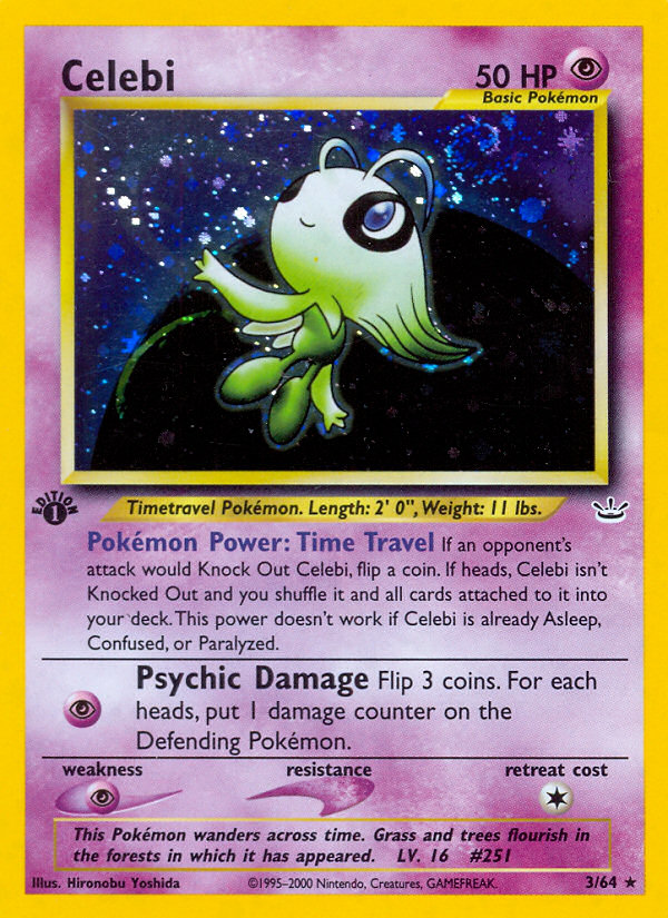 Celebi (3/64) [Neo Revelation 1st Edition] | Dragon's Lair Comics and Fantasy Houston TX