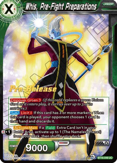 Whis, Pre-Fight Preparations (BT16-048) [Realm of the Gods Prerelease Promos] | Dragon's Lair Comics and Fantasy Houston TX