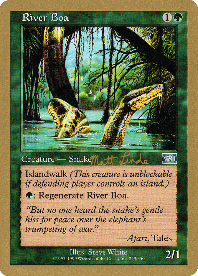 River Boa (Matt Linde) [World Championship Decks 1999] | Dragon's Lair Comics and Fantasy Houston TX