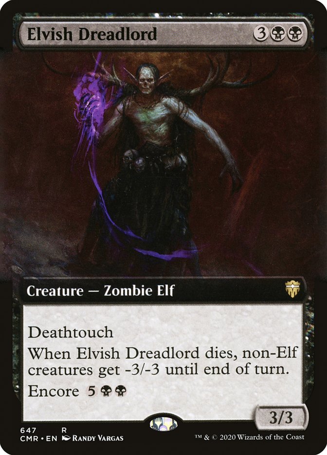 Elvish Dreadlord (Extended Art) [Commander Legends] | Dragon's Lair Comics and Fantasy Houston TX