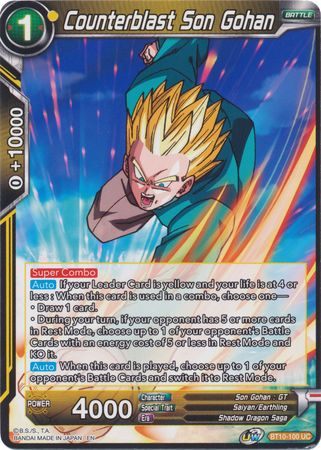 Counterblast Son Gohan (BT10-100) [Rise of the Unison Warrior 2nd Edition] | Dragon's Lair Comics and Fantasy Houston TX