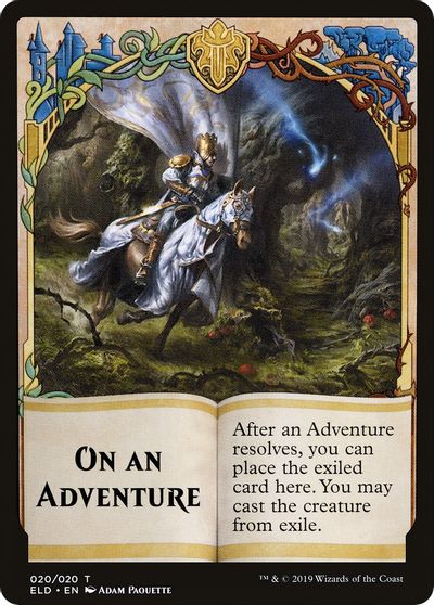 On An Adventure Double-Sided Emblem [Challenger Decks 2020 Tokens] | Dragon's Lair Comics and Fantasy Houston TX