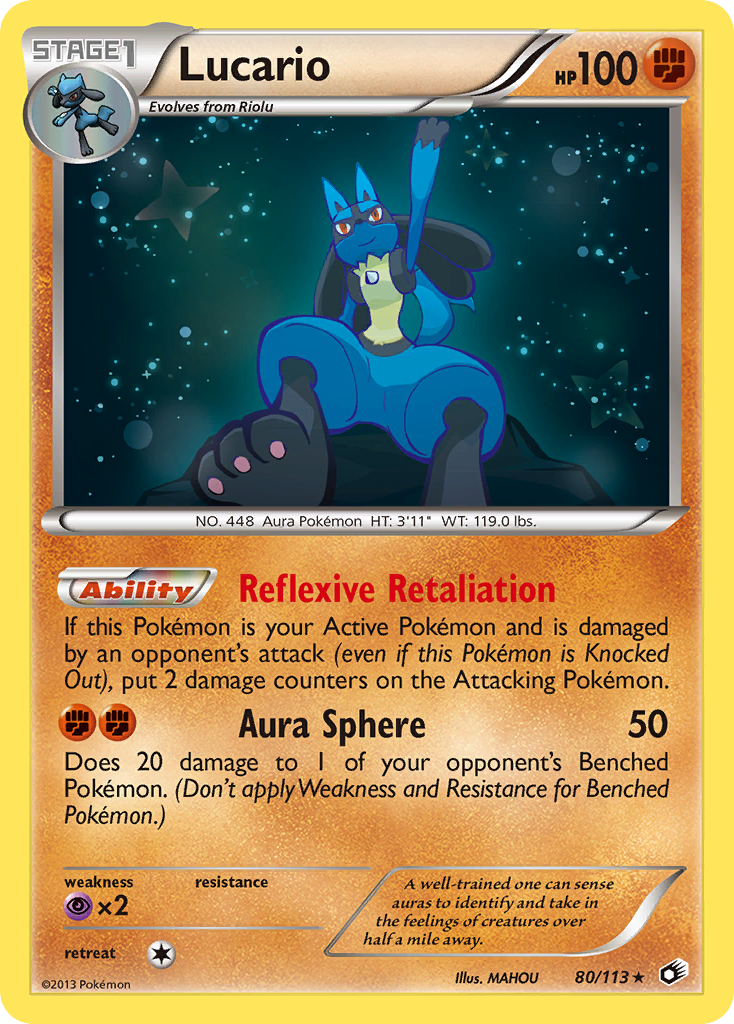 Lucario (80/113) [Black & White: Legendary Treasures] | Dragon's Lair Comics and Fantasy Houston TX