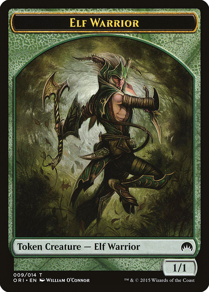 Elf Warrior Token [Magic Origins Tokens] | Dragon's Lair Comics and Fantasy Houston TX