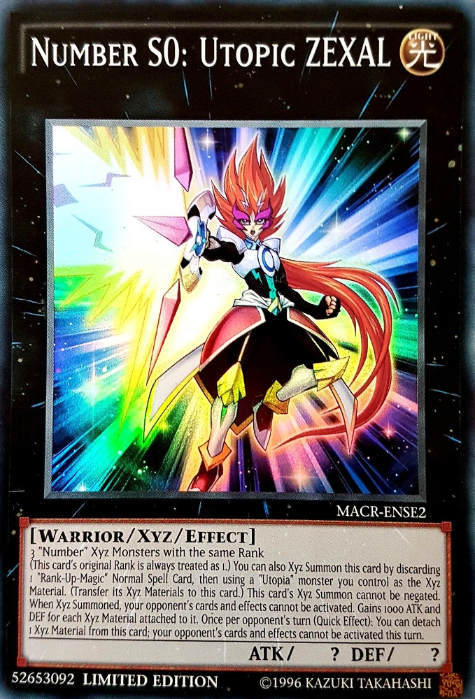 Number S0: Utopic ZEXAL [MACR-ENSE2] Super Rare | Dragon's Lair Comics and Fantasy Houston TX