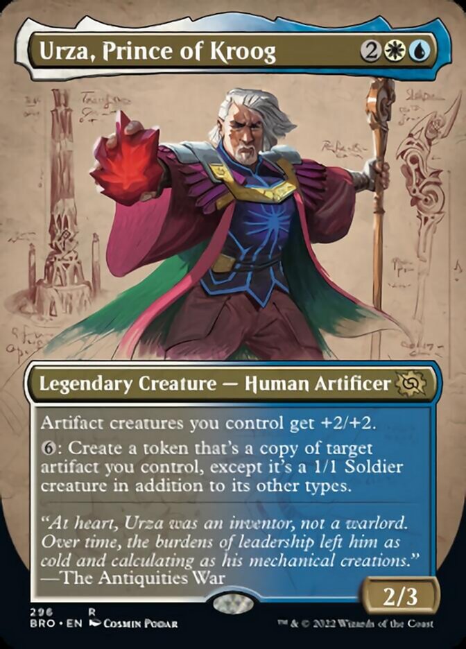 Urza, Prince of Kroog (Borderless Alternate Art) [The Brothers' War] | Dragon's Lair Comics and Fantasy Houston TX