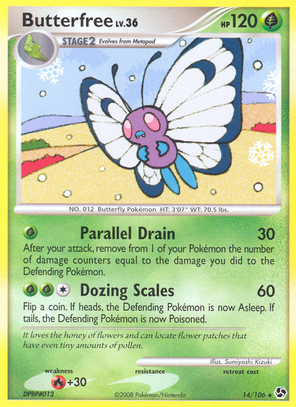 Butterfree (14/106) [Diamond & Pearl: Great Encounters] | Dragon's Lair Comics and Fantasy Houston TX