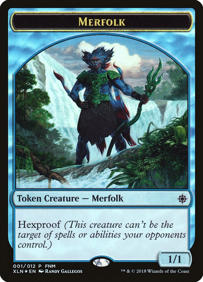 Merfolk // Treasure Double-Sided Token [Friday Night Magic 2018] | Dragon's Lair Comics and Fantasy Houston TX