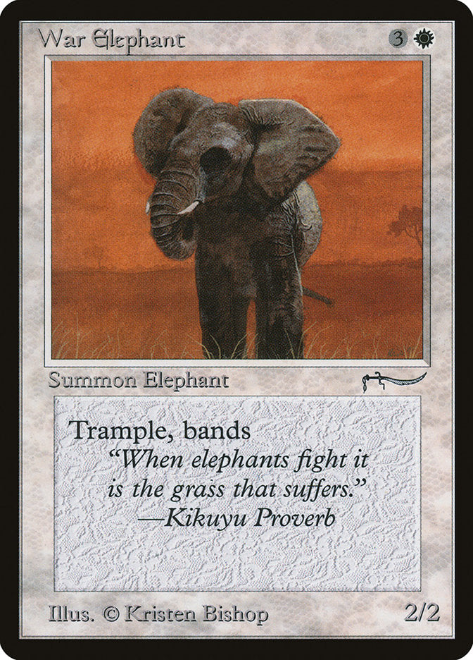 War Elephant (Dark Mana Cost) [Arabian Nights] | Dragon's Lair Comics and Fantasy Houston TX