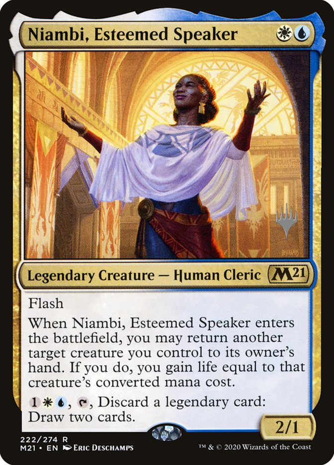 Niambi, Esteemed Speaker (Promo Pack) [Core Set 2021 Promos] | Dragon's Lair Comics and Fantasy Houston TX