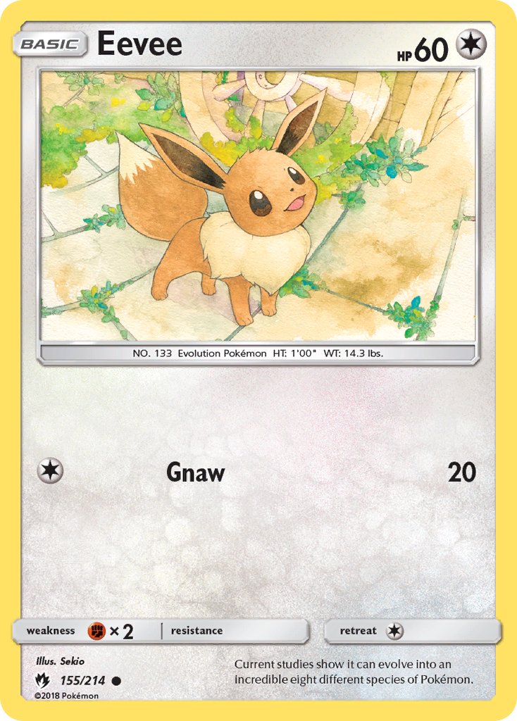 Eevee (155/214) (Let's Play, Eevee Cracked Ice Holo) (Theme Deck Exclusives) [Sun & Moon: Lost Thunder] | Dragon's Lair Comics and Fantasy Houston TX