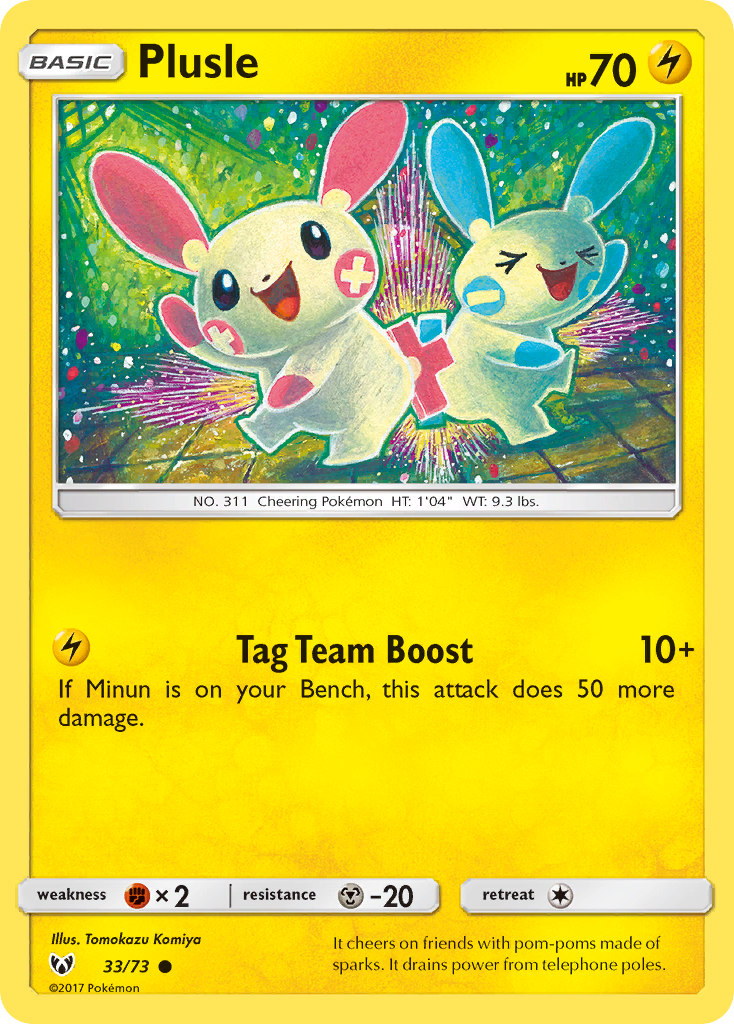 Plusle (33/73) [Sun & Moon: Shining Legends] | Dragon's Lair Comics and Fantasy Houston TX