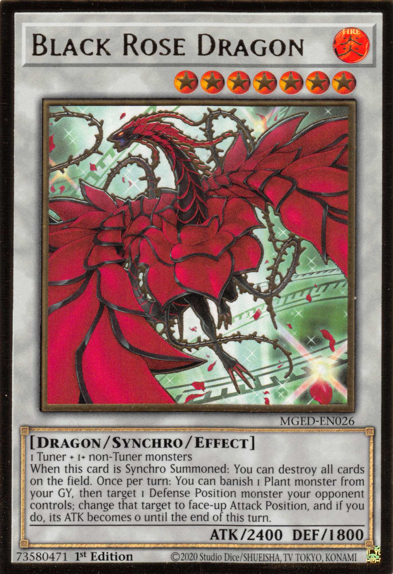 Black Rose Dragon (Alternate Art) [MGED-EN026] Gold Rare | Dragon's Lair Comics and Fantasy Houston TX