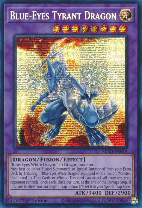 Blue-Eyes Tyrant Dragon [MP23-EN019] Prismatic Secret Rare | Dragon's Lair Comics and Fantasy Houston TX