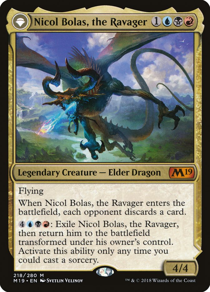 Nicol Bolas, the Ravager // Nicol Bolas, the Arisen [Core Set 2019] | Dragon's Lair Comics and Fantasy Houston TX