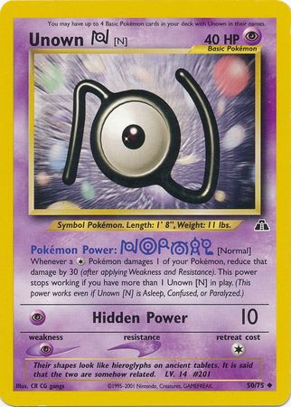 Unown [N] (50/75) [Neo Discovery Unlimited] | Dragon's Lair Comics and Fantasy Houston TX