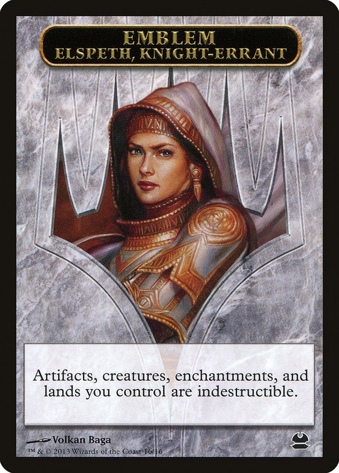 Elspeth, Knight-Errant Emblem [Modern Masters Tokens] | Dragon's Lair Comics and Fantasy Houston TX