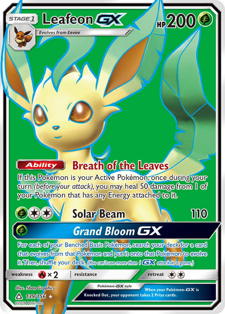 Leafeon GX (139/156) [Sun & Moon: Ultra Prism] | Dragon's Lair Comics and Fantasy Houston TX