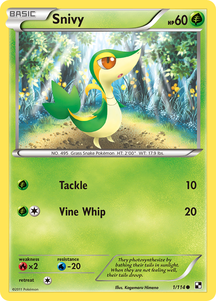 Snivy (1/114) (Cosmos Holo) [Black & White: Base Set] | Dragon's Lair Comics and Fantasy Houston TX