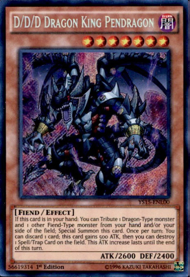 D/D/D Dragon King Pendragon [YS15-ENL00] Secret Rare | Dragon's Lair Comics and Fantasy Houston TX