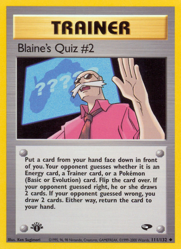 Blaine's Quiz #2 (111/132) [Gym Challenge 1st Edition] | Dragon's Lair Comics and Fantasy Houston TX