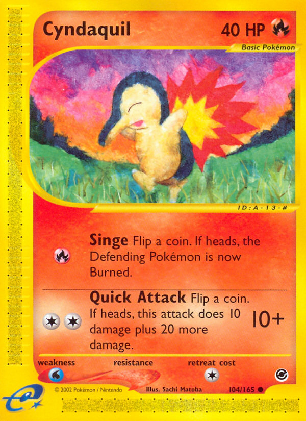 Cyndaquil (104/165) [Expedition: Base Set] | Dragon's Lair Comics and Fantasy Houston TX