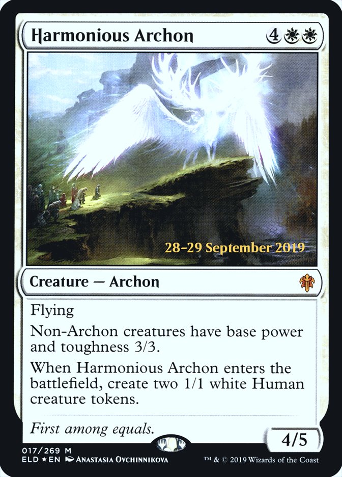 Harmonious Archon [Throne of Eldraine Prerelease Promos] | Dragon's Lair Comics and Fantasy Houston TX