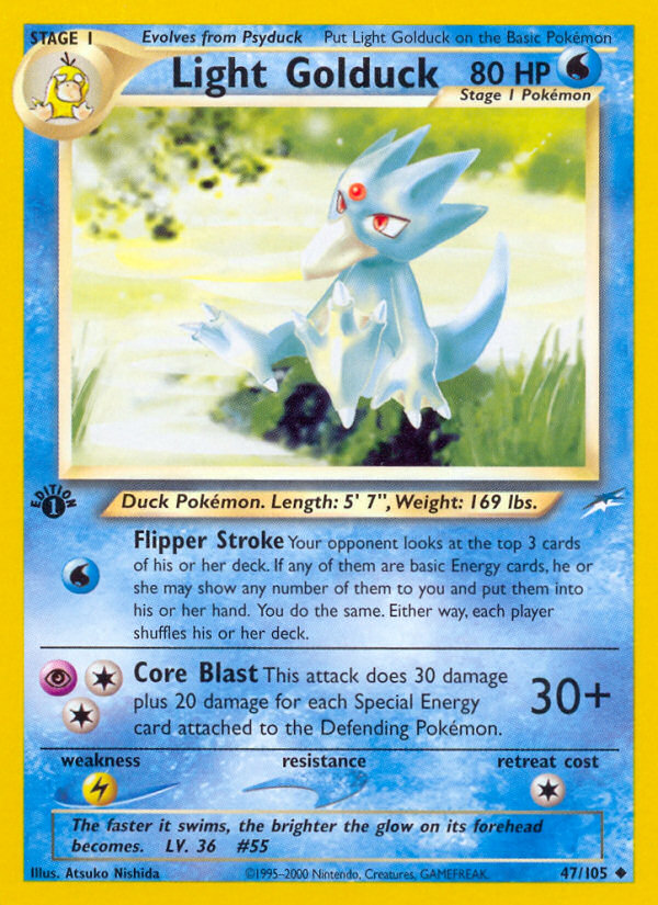 Light Golduck (47/105) [Neo Destiny 1st Edition] | Dragon's Lair Comics and Fantasy Houston TX