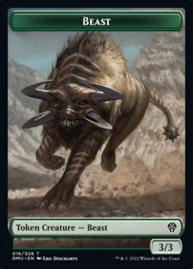 Kavu // Beast Double-Sided Token [Dominaria United Commander Tokens] | Dragon's Lair Comics and Fantasy Houston TX