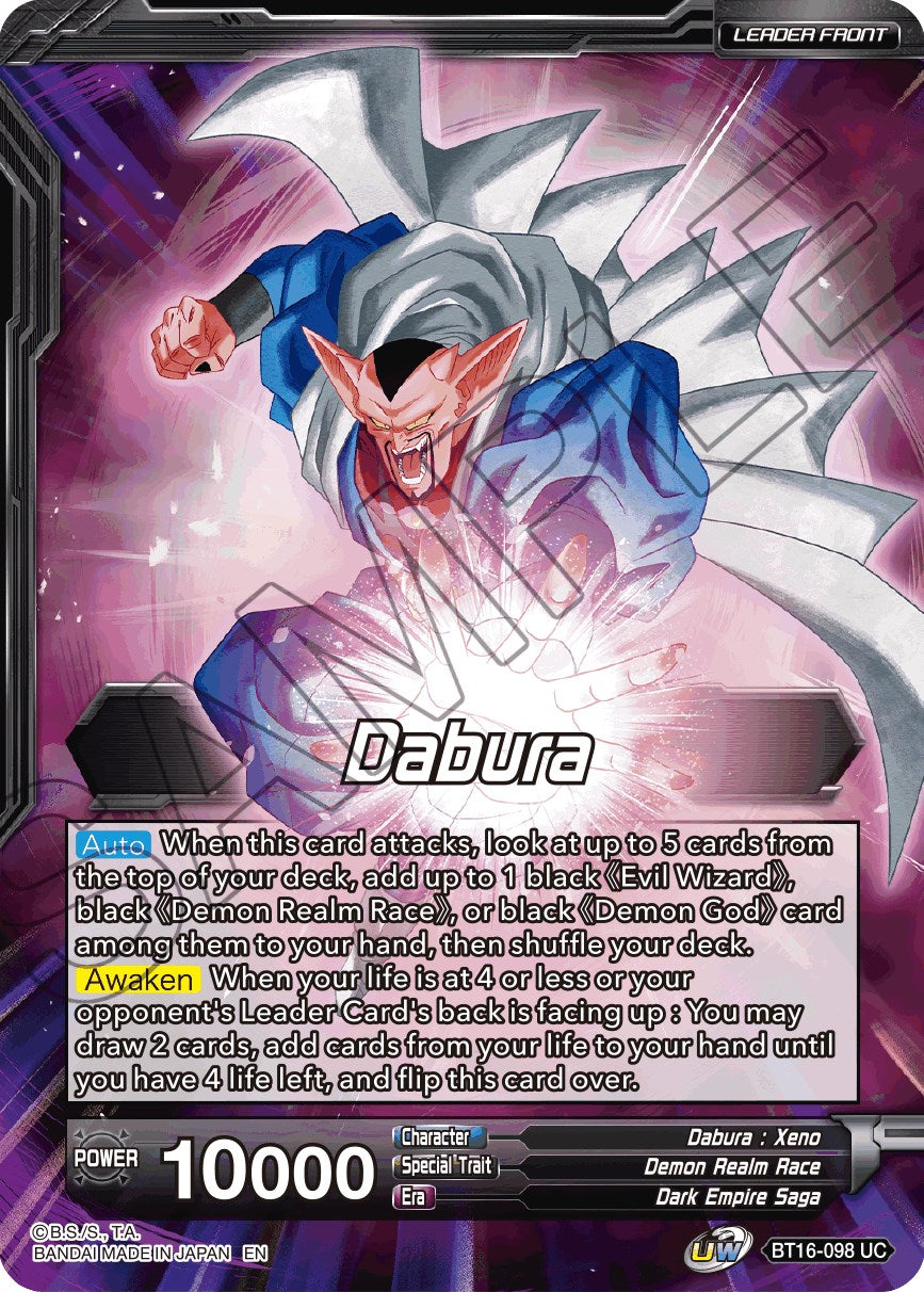 Dabura // Demon God Dabura, Diabolical Awakening (BT16-098) [Realm of the Gods Prerelease Promos] | Dragon's Lair Comics and Fantasy Houston TX