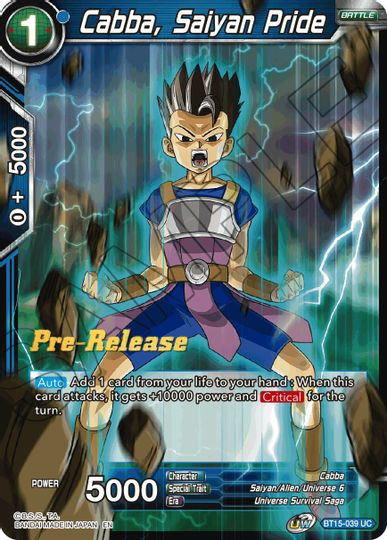 Cabba, Saiyan Pride (BT15-039) [Saiyan Showdown Prerelease Promos] | Dragon's Lair Comics and Fantasy Houston TX