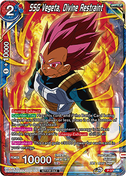 SSG Vegeta, Divine Restraint (Unison Warrior Series Boost Tournament Pack Vol. 7) (P-376) [Tournament Promotion Cards] | Dragon's Lair Comics and Fantasy Houston TX