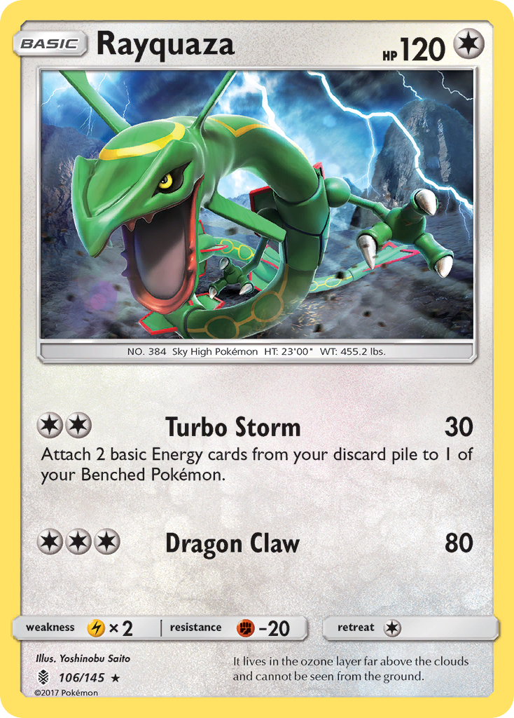 Rayquaza (106/145) [Sun & Moon: Guardians Rising] | Dragon's Lair Comics and Fantasy Houston TX