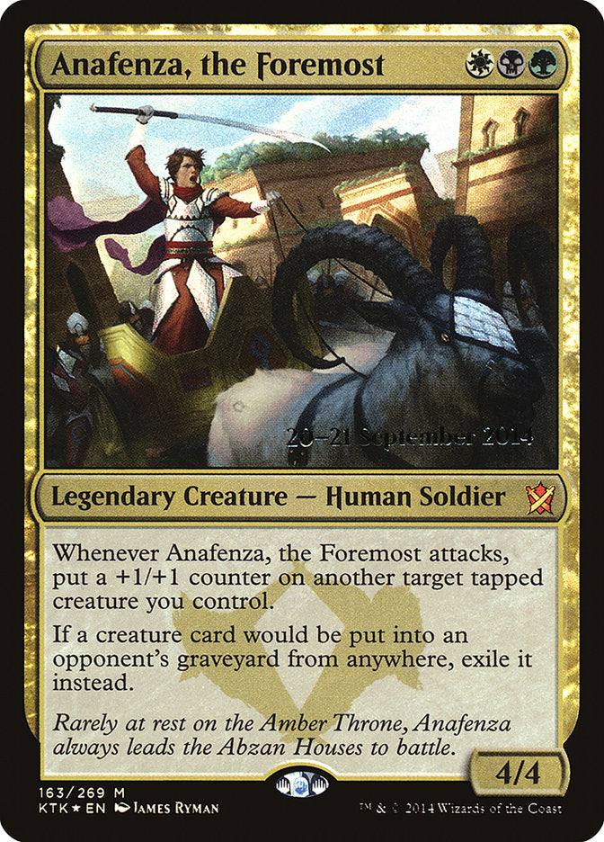 Anafenza, the Foremost [Khans of Tarkir Prerelease Promos] | Dragon's Lair Comics and Fantasy Houston TX