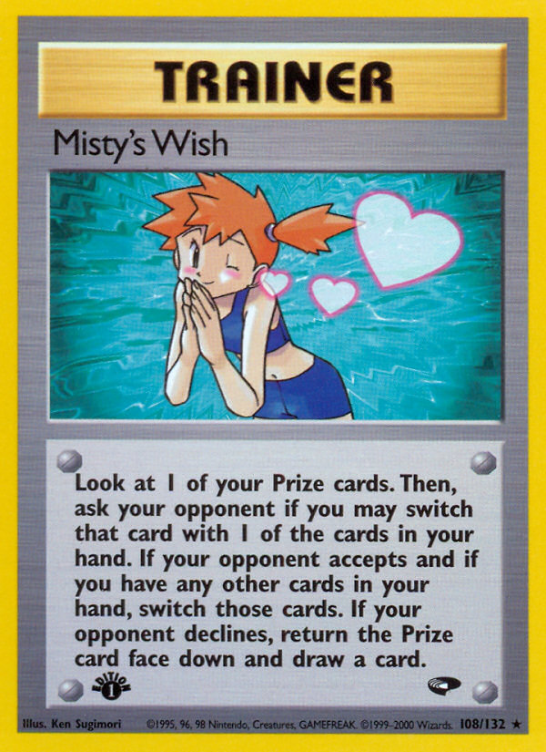 Misty's Wish (108/132) [Gym Challenge 1st Edition] | Dragon's Lair Comics and Fantasy Houston TX