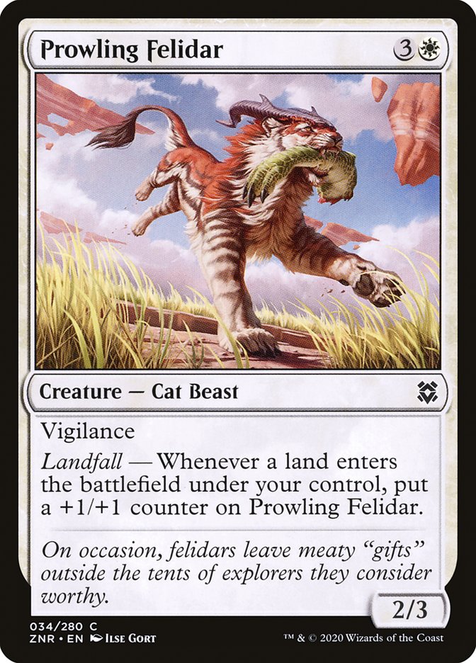 Prowling Felidar [Zendikar Rising] | Dragon's Lair Comics and Fantasy Houston TX