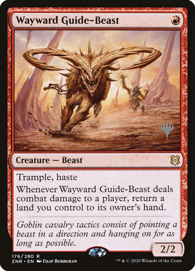 Wayward Guide-Beast (Promo Pack) [Zendikar Rising Promos] | Dragon's Lair Comics and Fantasy Houston TX