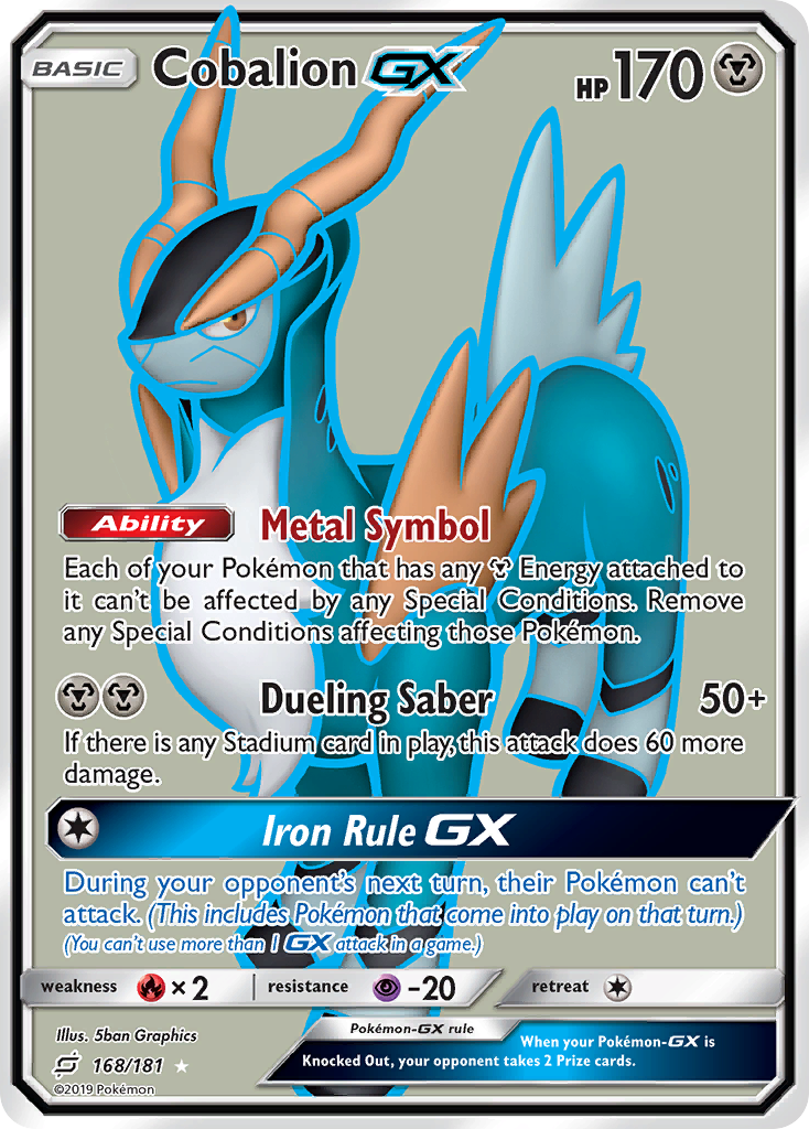 Cobalion GX (168/181) [Sun & Moon: Team Up] | Dragon's Lair Comics and Fantasy Houston TX