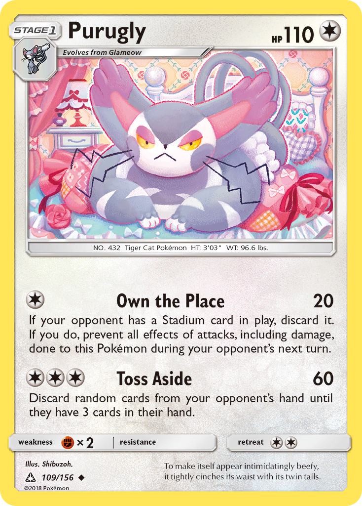 Purugly (109/156) [Sun & Moon: Ultra Prism] | Dragon's Lair Comics and Fantasy Houston TX