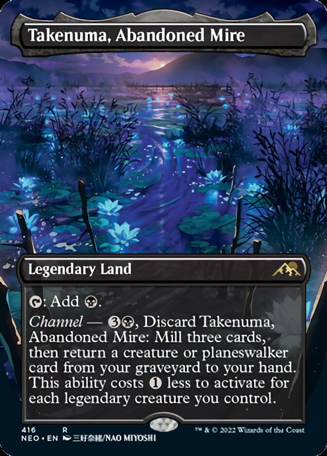 Takenuma, Abandoned Mire (Borderless Alternate Art) [Kamigawa: Neon Dynasty] | Dragon's Lair Comics and Fantasy Houston TX