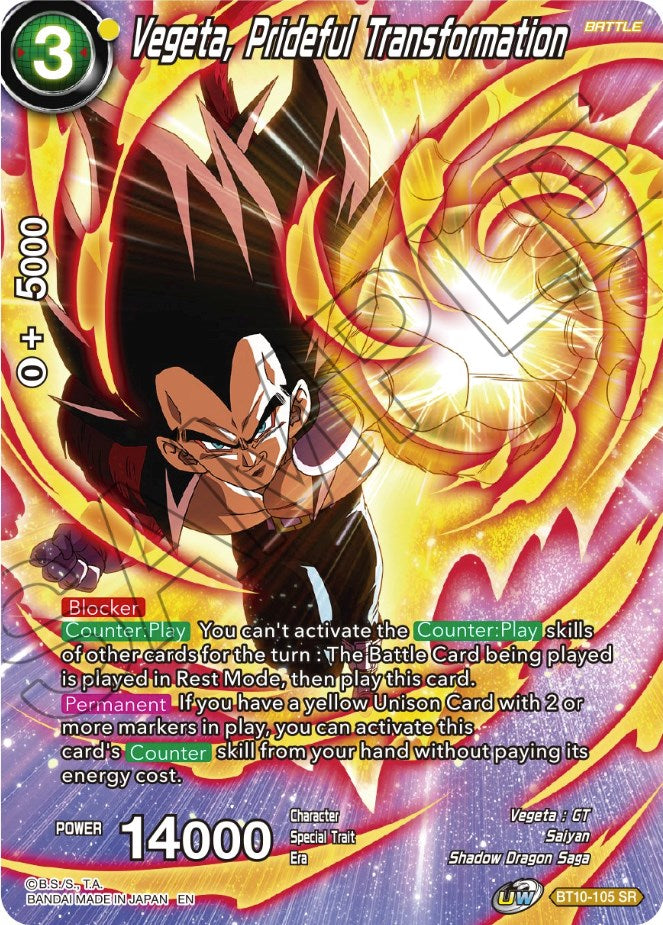 Vegeta, Prideful Transformation (BT10-105) [Theme Selection: History of Vegeta] | Dragon's Lair Comics and Fantasy Houston TX