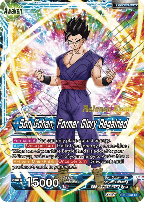 Son Gohan // Son Gohan, Former Glory Regained (Fighter's Ambition Holiday Pack) (BT19-034) [Tournament Promotion Cards] | Dragon's Lair Comics and Fantasy Houston TX