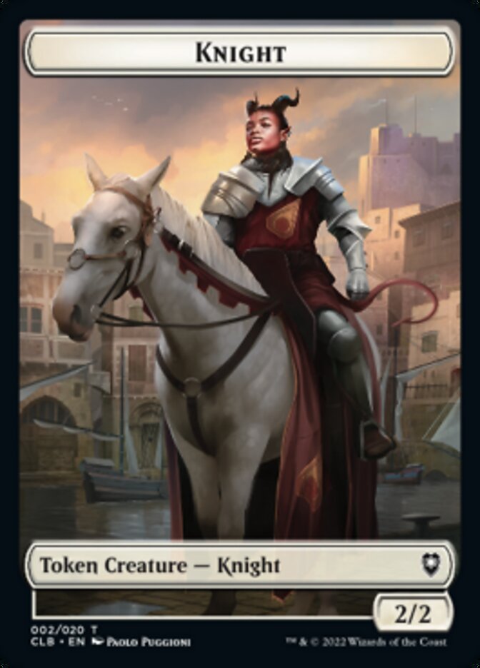 Knight Token [Commander Legends: Battle for Baldur's Gate Tokens] | Dragon's Lair Comics and Fantasy Houston TX