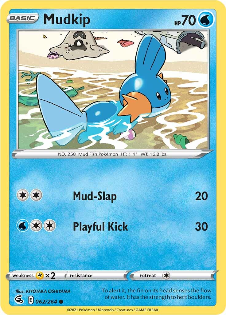 Mudkip (062/264) [Sword & Shield: Fusion Strike] | Dragon's Lair Comics and Fantasy Houston TX