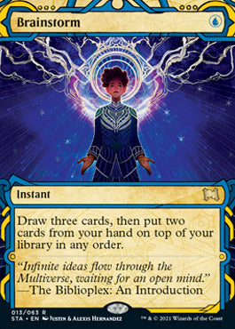 Brainstorm (Foil Etched) [Strixhaven: School of Mages Mystical Archive] | Dragon's Lair Comics and Fantasy Houston TX