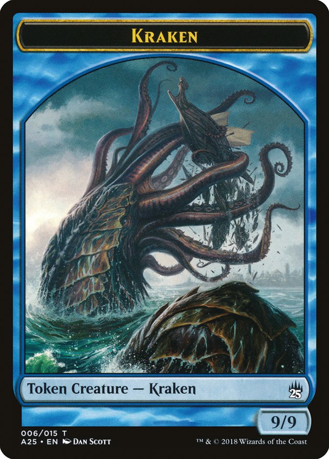 Fish // Kraken Double-Sided Token [Masters 25 Tokens] | Dragon's Lair Comics and Fantasy Houston TX